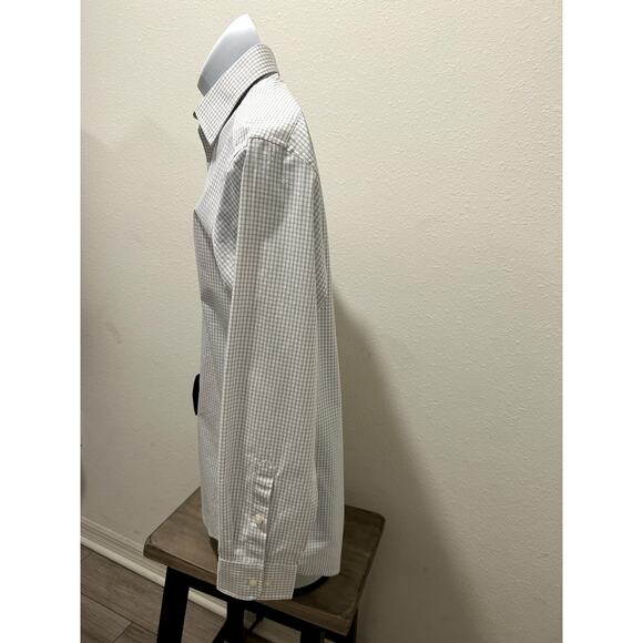 Club Room Mens Regular Fit Shirt Check Size Small (14-14.5) Color: Harbor Mist - Picture 4 of 6